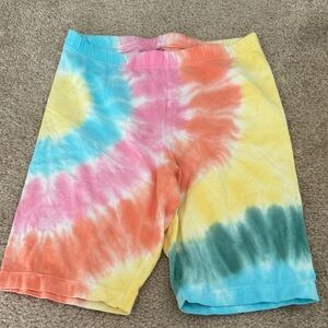 Old Navy Pink and Blue Tie-Dye Shorts